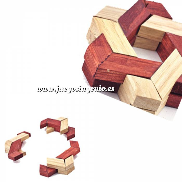 Imagen De madera Estrella Hexagonal - Rompecabezas de ingenio 