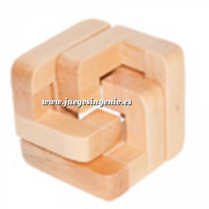 Imagen De madera Rompecabezas Medio Cubo 